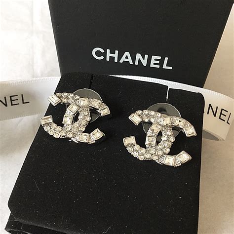 chanel earrings square|Chanel swarovski earrings.